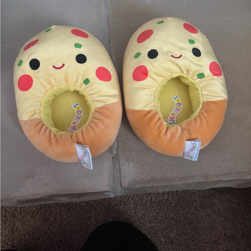 Cute Pizza Face Slippers